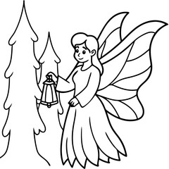 Fairy coloring pages for kids book
