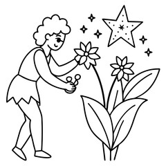 Fairy coloring pages for kids book