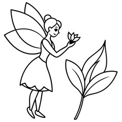 Fairy coloring pages for kids book