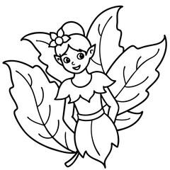 Fairy coloring pages for kids book