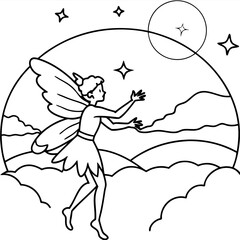 Fairy coloring pages for kids book