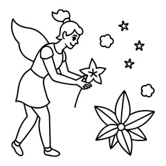 Fairy coloring pages for kids book