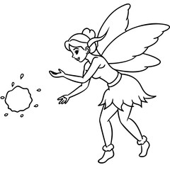 Fairy coloring pages for kids book