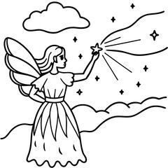 Fairy coloring pages for kids book