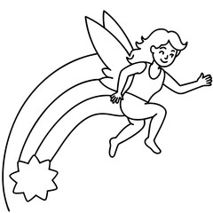 Fairy coloring pages for kids book
