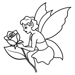 Fairy coloring pages for kids book