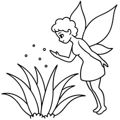 Fairy coloring pages for kids book