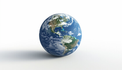 Fototapeta premium earth globe on white background