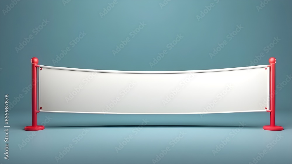 Poster a blank banner for comments on social networking. 3d production
