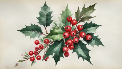 Yuletide Tribute: A Festive Watercolor Celebration