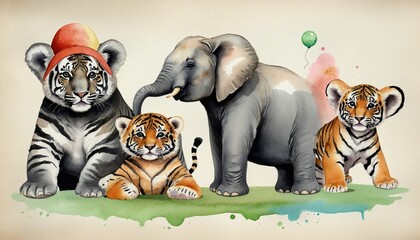 Whimsical Animal Art for a Baby's Nursery