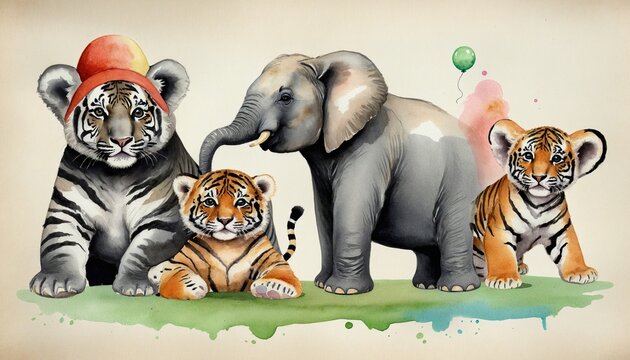 Whimsical Animal Art for a Baby's Nursery