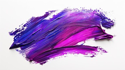 Isolated white background with textured strokes in shades of purple and violet