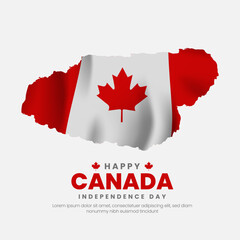 Canada day background or banner design template celebrated on July 1st. Canada independence day background