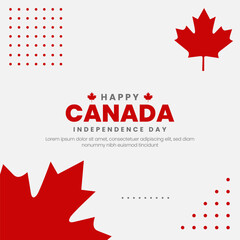 Canada day background or banner design template celebrated on July 1st. Canada independence day background