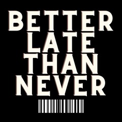 White inscription on a black background with a barcode