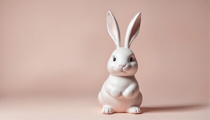 Pink Spring Hare: A Festive Easter Bunny Illustration