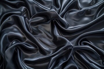 Obraz premium An abstract background of luxury smooth elegant black silk fabric texture