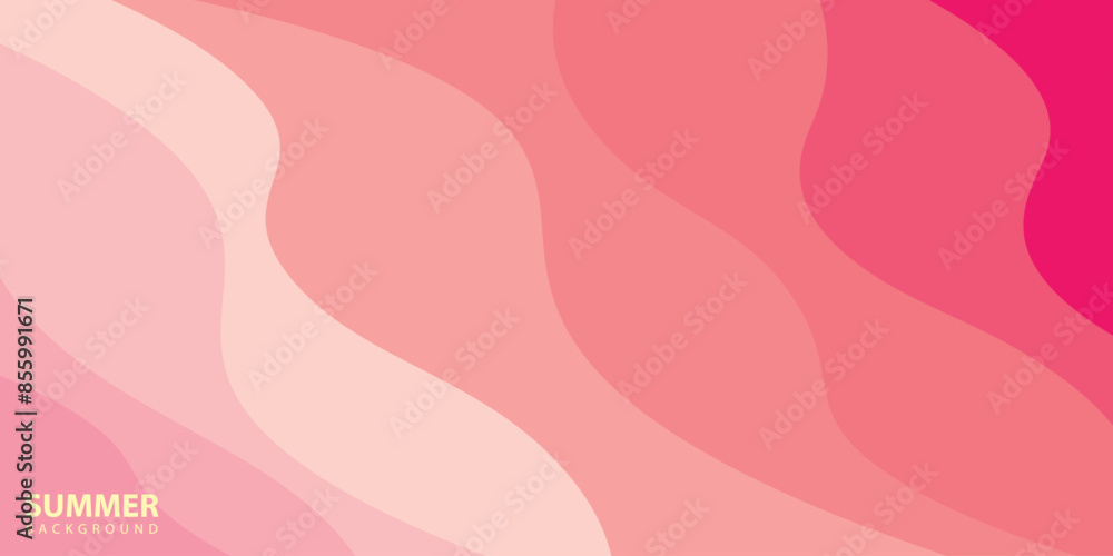 Poster abstract background design with summer color theme, with wavy patterns,abstract summer wave backgrou