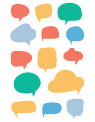 speech bubbles vector icon set