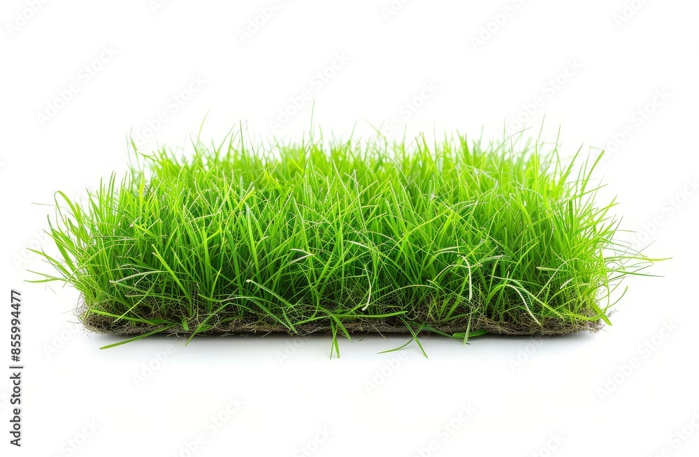 Poster it is an isolate of green grass or bushes on a white background that would be suitable for decoratin