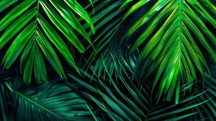 Frame of various green leaves on a black background.
Concept: environmental projects, banners and backgrounds for web design, promotional materials related to plants and nature.