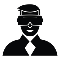 Vr virtual reality glasses flat icon vector image