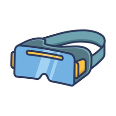 Vr virtual reality glasses flat icon vector image
