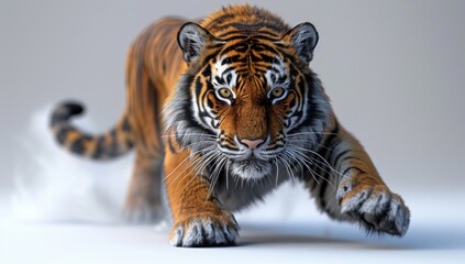 Fototapeta premium A Majestic Bengal Tiger Stalking its Prey