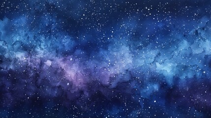 Fototapeta premium watercolor painting of a starry night sky