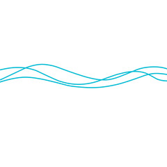 Naklejka premium Thin Line Wave Element