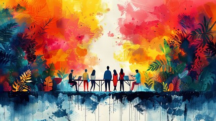 Fototapeta premium Metaphor Business success abstract concept vector illustration set. Teamwork marketing illustrations. Collection scenes with men and women taking part in business activities. Modern trendy flat style