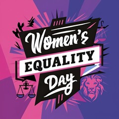 Obraz premium Women’s Equality Day, August 26. Women’s Equality Day Poster, illustration | Happy Women’s Equality Day | Holiday concept. Banner, Poster. Post. Women’s Equality Social Media Poster