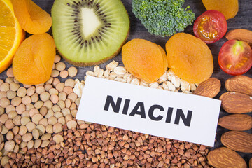 Healthy nutritious food as source natural vitamin B3, fiber and other minerals