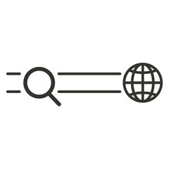 Obraz premium Magnifying glass search button icon. Search bar illustration