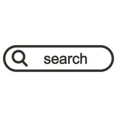 Magnifying glass search button icon. Search bar illustration