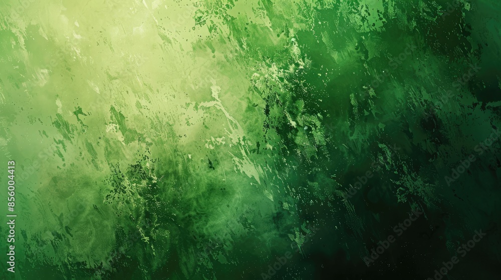 Poster abstract green gradient background with a rough noise texture