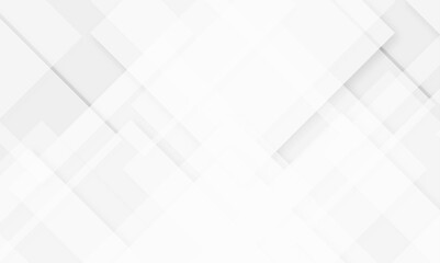 White and gray square technology modern background. Abstract white and grey color geometric background with copy space. Design for cover, poster, brochure, banner, wallpaper design.