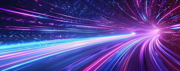 Abstract Tunnel of Light and Speed