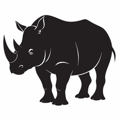 Fototapeta premium rhino isolated on white