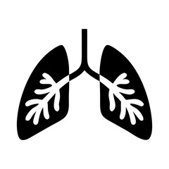 Human lung vector icon