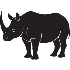 rhino isolated on white background