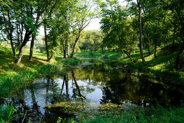 Obraz premium Bay on Galve lake - Trakai, Lithuania