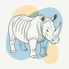 cartoon rhino illustration