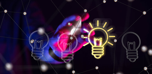 Neural network 3D illustration. Big data and cybersecurity