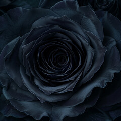 Obraz premium Vibrant Macro Shot of an Dark Rose in Full Bloom, Close-Up View of black flower