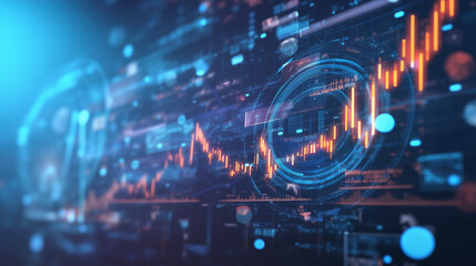 Fototapeta premium Background of technology charts