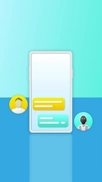 Conversation avec un chatbot IA sur un smartphone