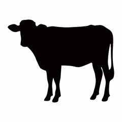 silhouette or illustration of a cow or buffalo