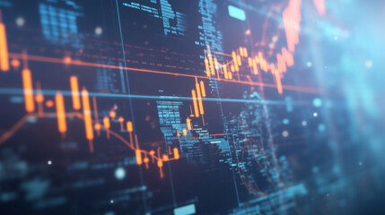 Fototapeta premium Background of technology charts